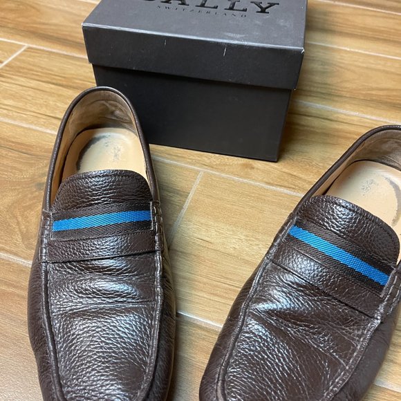 Bally Men\'s Brown/Blue Loafer Size 8.5 In Great Shape! main image 7